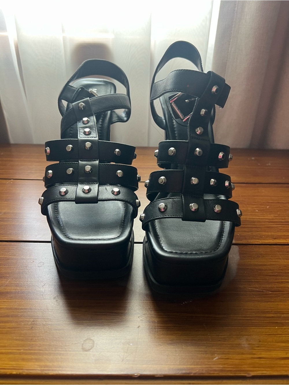 Michael Michael Kors Black Studded Platform Sandals - Women